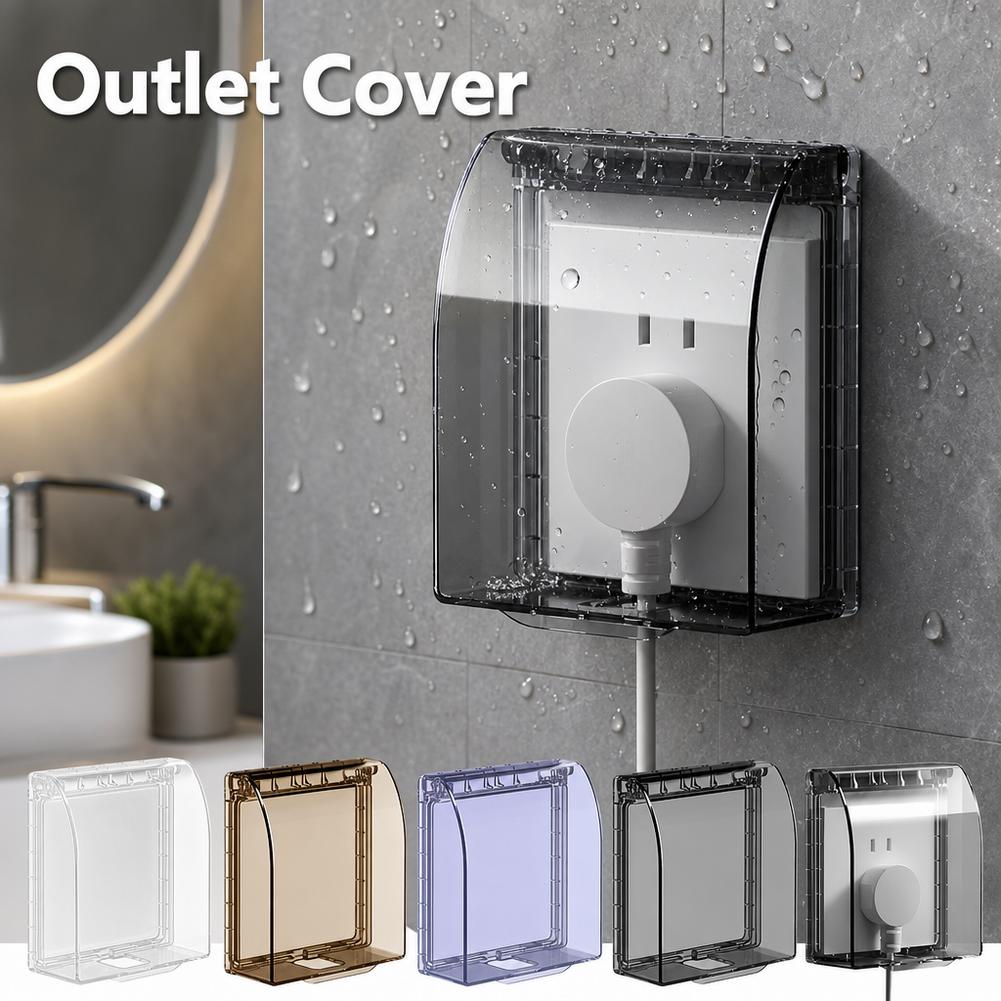 Electrical Outlet Cover - 86 タイプスイッチ保護カバー電源コンセント用品防水電気プラグカバーホーム自己粘着電源コンセントプロテクター