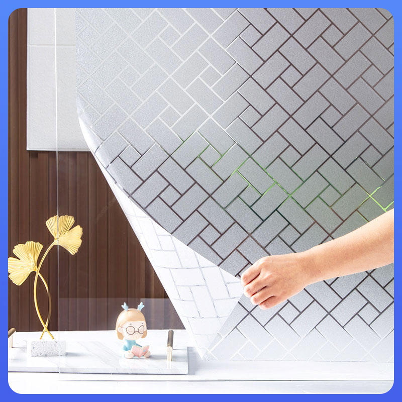 Window Insulation Film - プライバシーとプライバシースクリーンプロテクター フロストガラスステッカー 透明で光透過性があり、露出を防ぎます 浴室の窓。