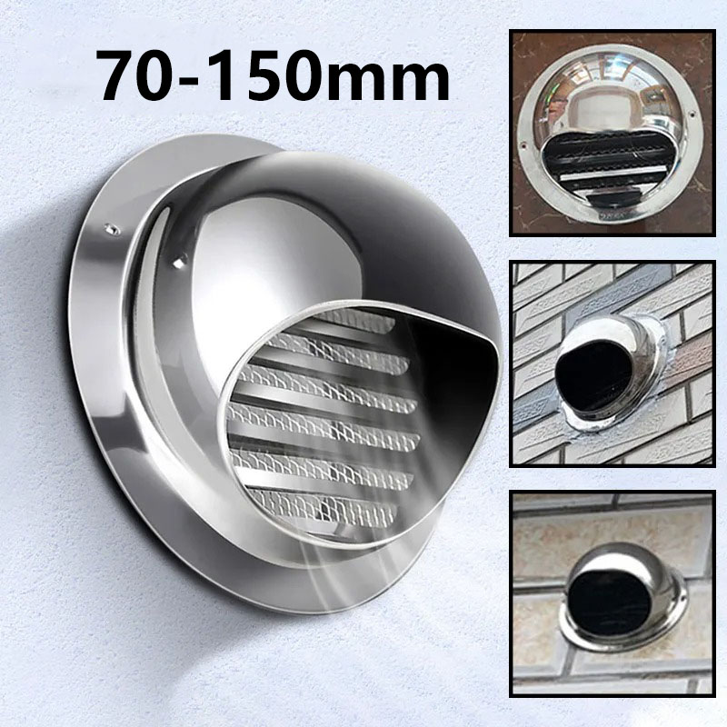 Electrical Outlet Cover - ステンレス鋼壁天井エアベントダクト換気排気グリルカバー防水出口ベントキャップホームハードウェア用
