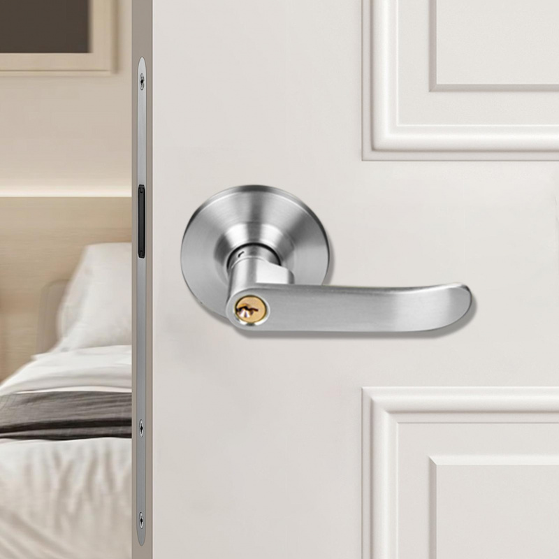 Door Knob Replacement - 耐久性のあるステンレス鋼のドアレバーハンドルロック 3 キー付きセキュリティノブ交換用屋内ホームオフィスハードウェアアクセサリー