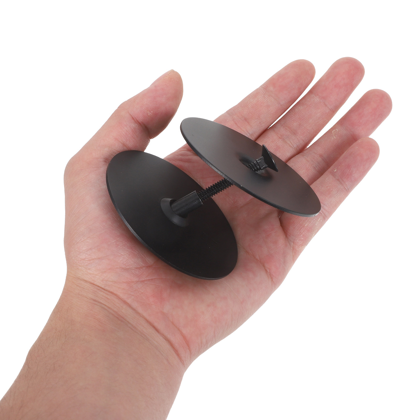 Door Knob Replacement - 2セット ドアノブ穴カバー ステンレス鋼製 丸型フィラープレート ドアロックストライクラッチ穴カバープレート交換用 モダン