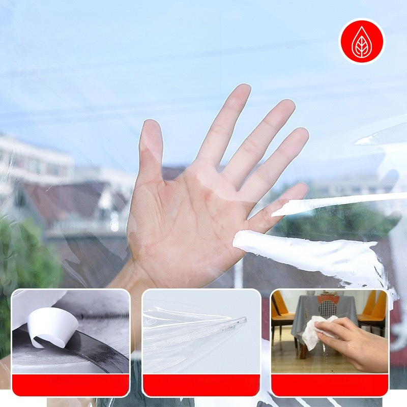 冬透明シールウィンドウスクリーン自己粘着防風暖かい窓フィルム - Window Insulation Film のレビューと価格