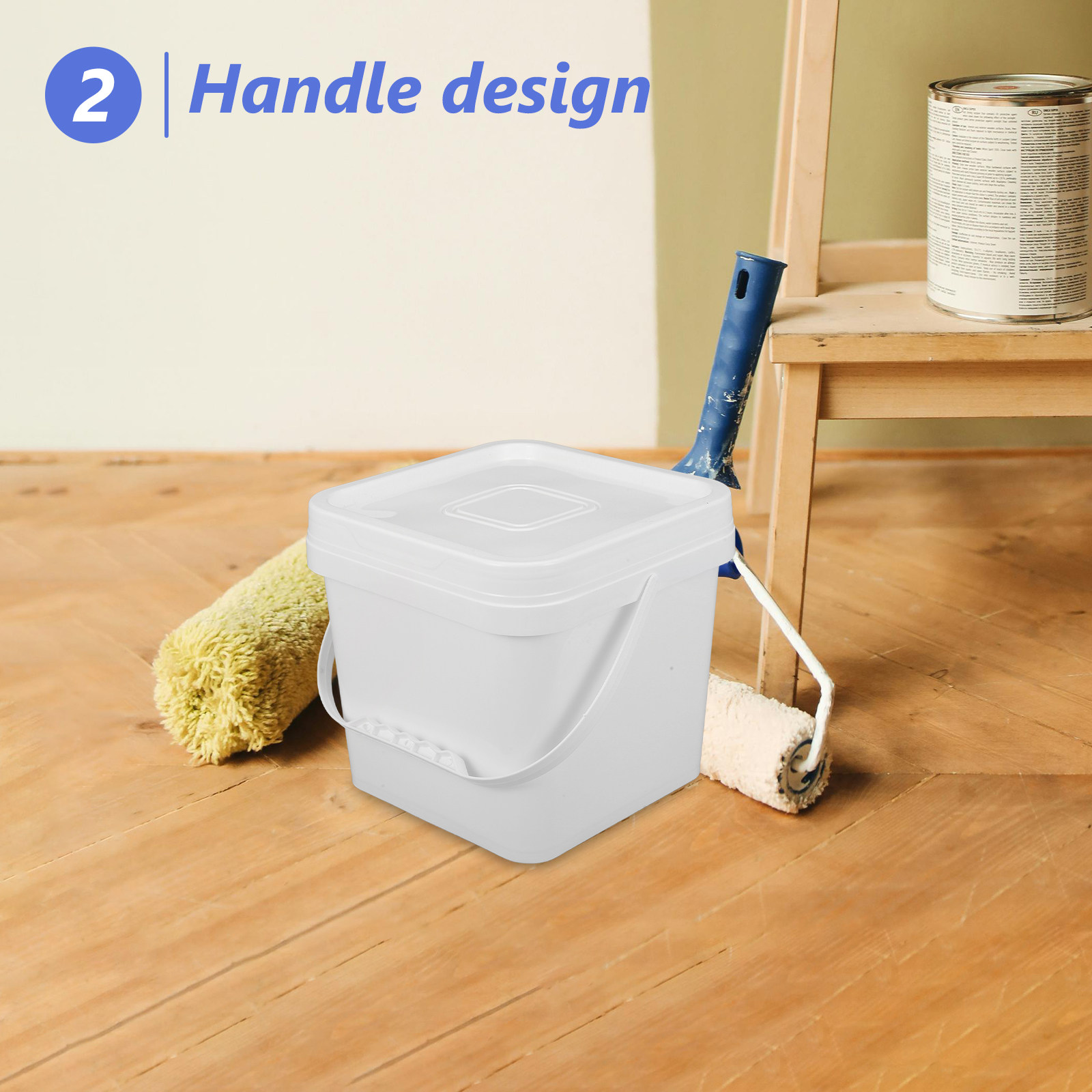 5L ペイント収納バケツ 蓋とハンドル付き 高耐久プラスチッ - Home Improvement Contractors のレビューと価格