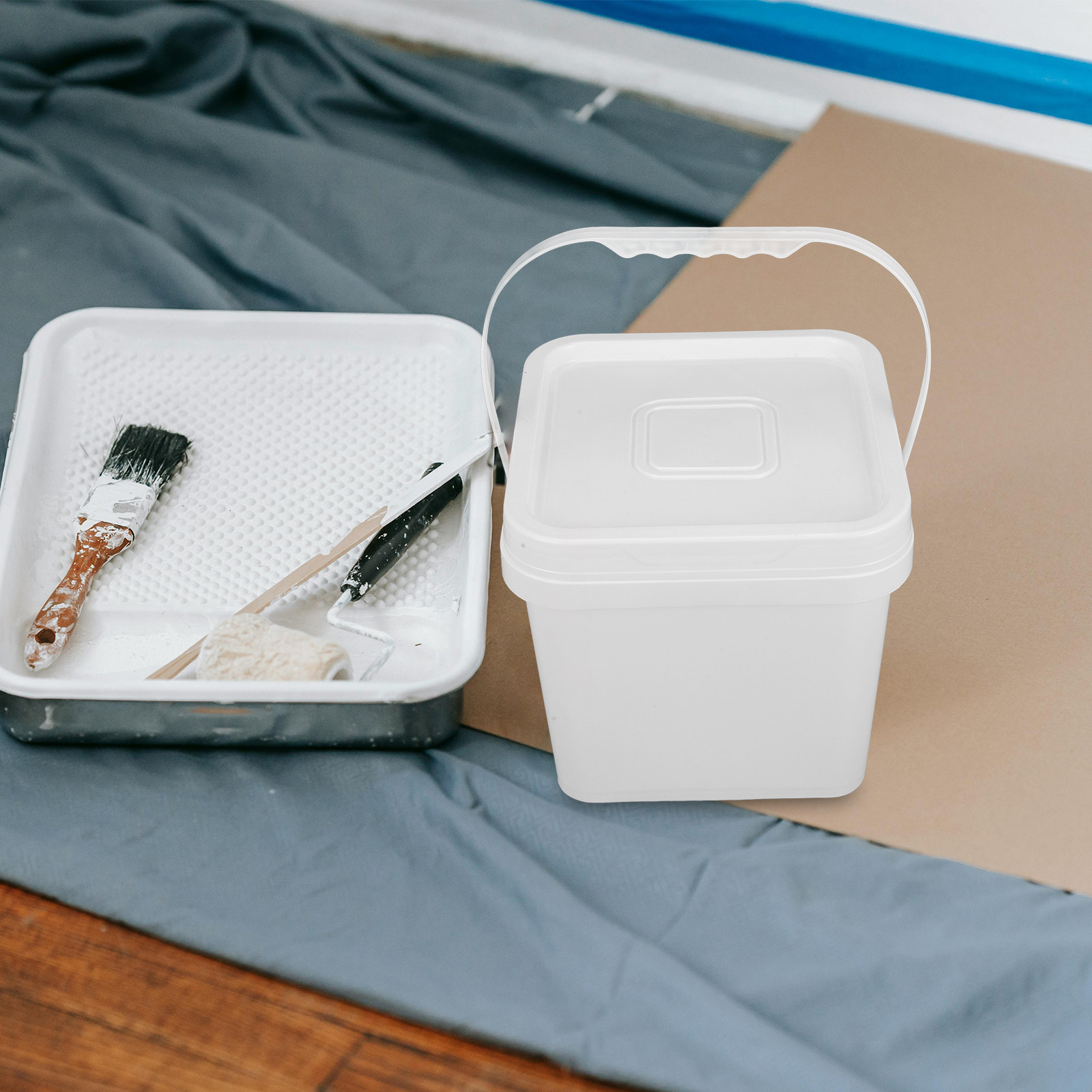 5L ペイント収納バケツ 蓋とハンドル付き 高耐久プラスチッ - Home Improvement Contractors のレビューと価格