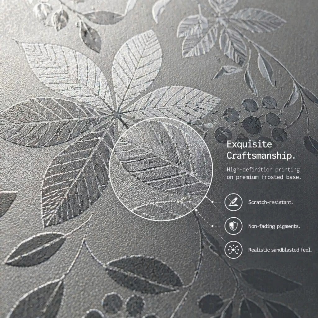 水彩紫の花柄自己粘着ウィンドウプライバシーフィルム、つや消し - Window Insulation Film のレビューと価格