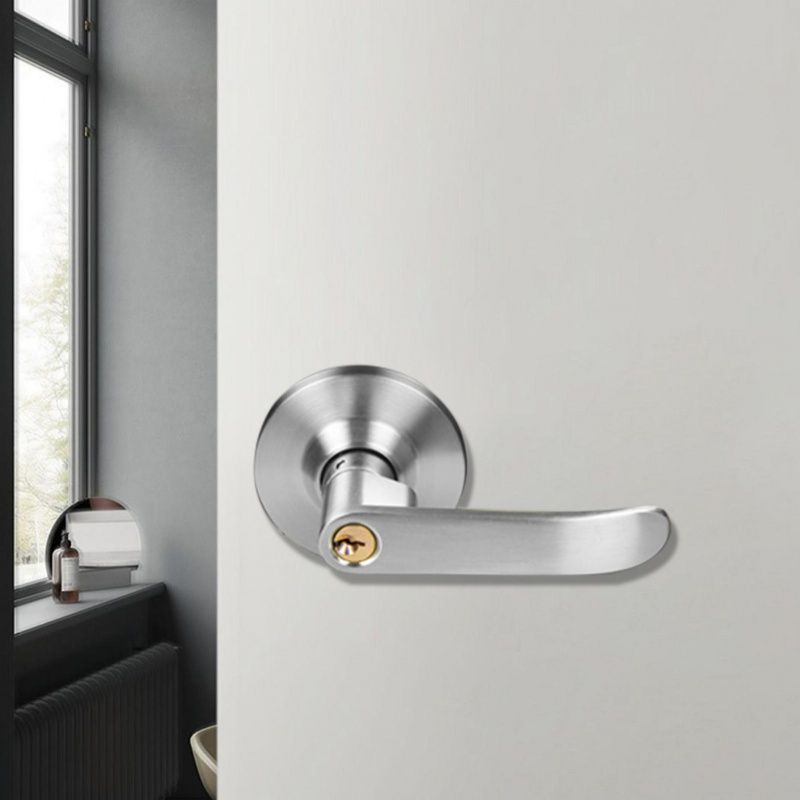 耐久性のあるステンレス鋼のドアレバーハンドルロック 3 キー - Door Knob Replacement のレビューと価格