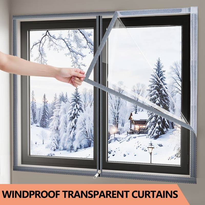 透明な防風シール窓断熱フィルムジッパー、穴を開ける必要がなく - Window Insulation Film のレビューと価格