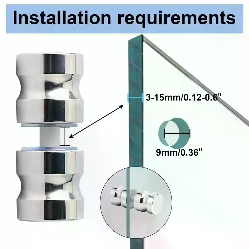 スタイリッシュなシャワーガラスドアハンドル、スライド式シャワ - Door Knob Replacement のレビューと価格