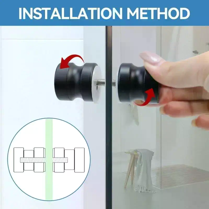 スタイリッシュなシャワーガラスドアハンドル、スライド式シャワ - Door Knob Replacement のレビューと価格