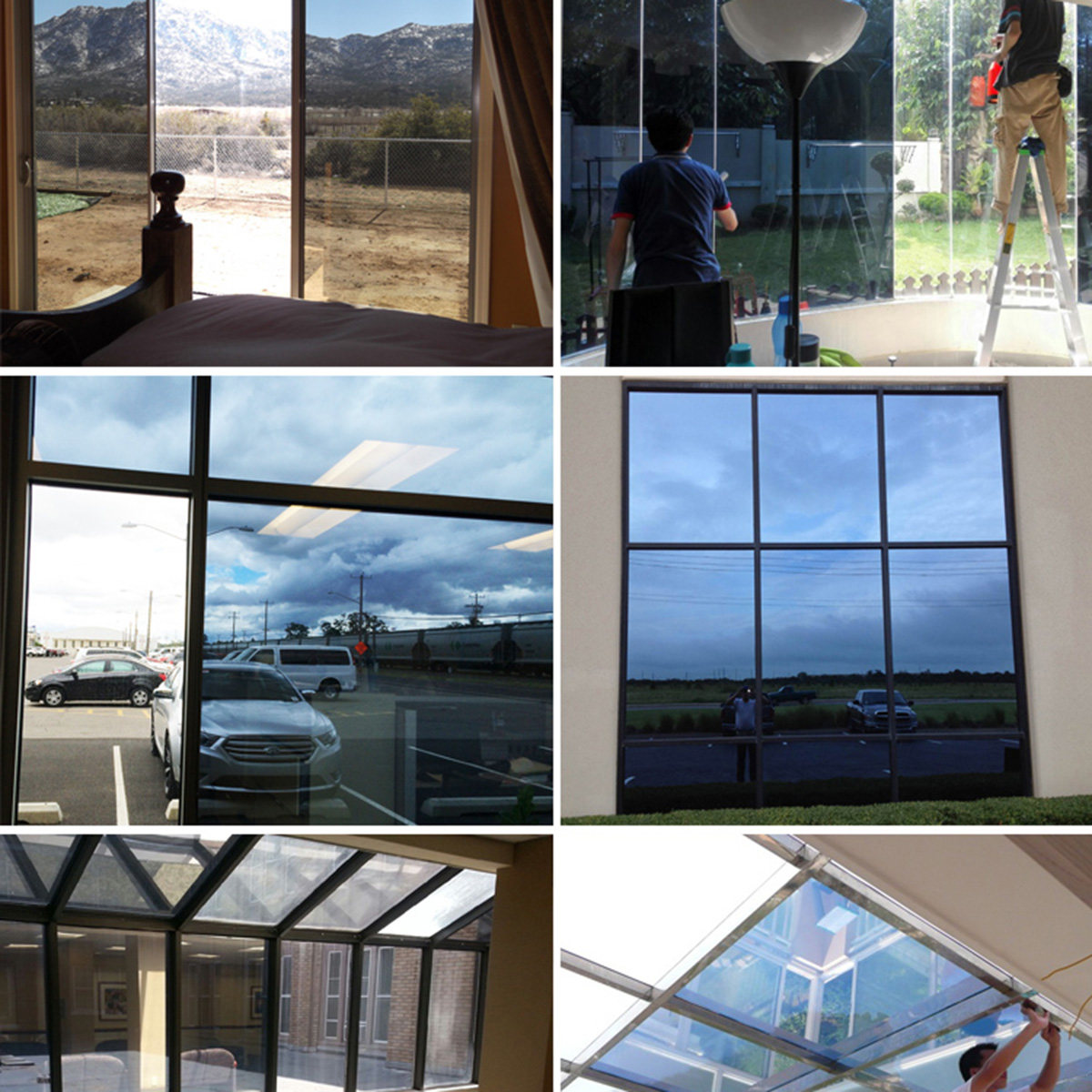 1M×0。 シルバープラスチックウィンドウステッカー日焼け止 - Window Insulation Film のレビューと価格
