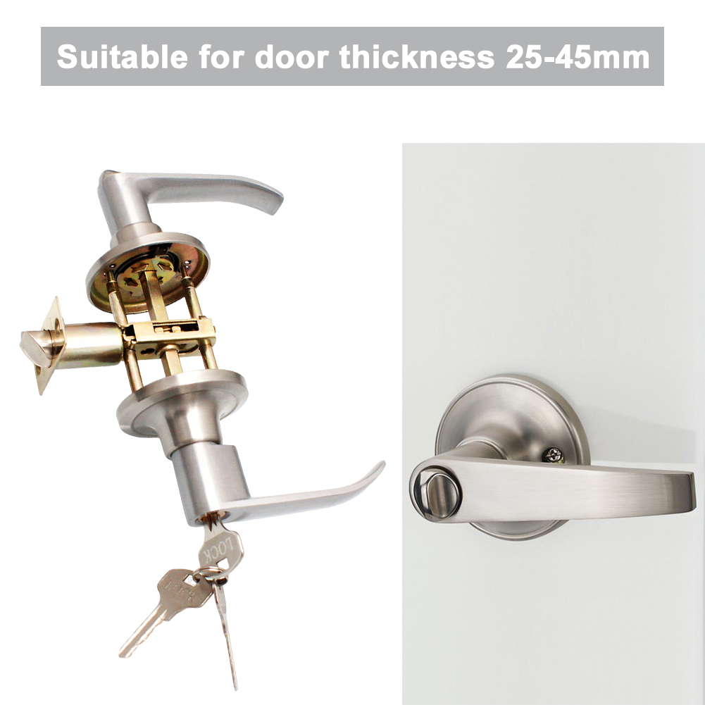 3キー付きロック式ドアハンドル 玄関ドアハンドル 室内レバー - Door Knob Replacement のレビューと価格