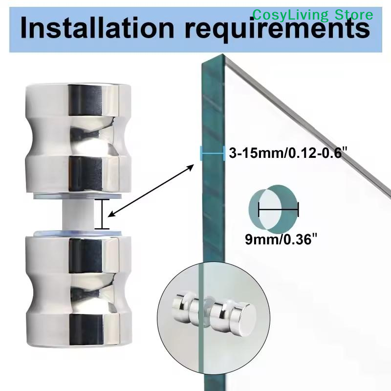 [CL]スタイリッシュなシャワーガラスドアハンドル、スライド - Door Knob Replacement のレビューと価格