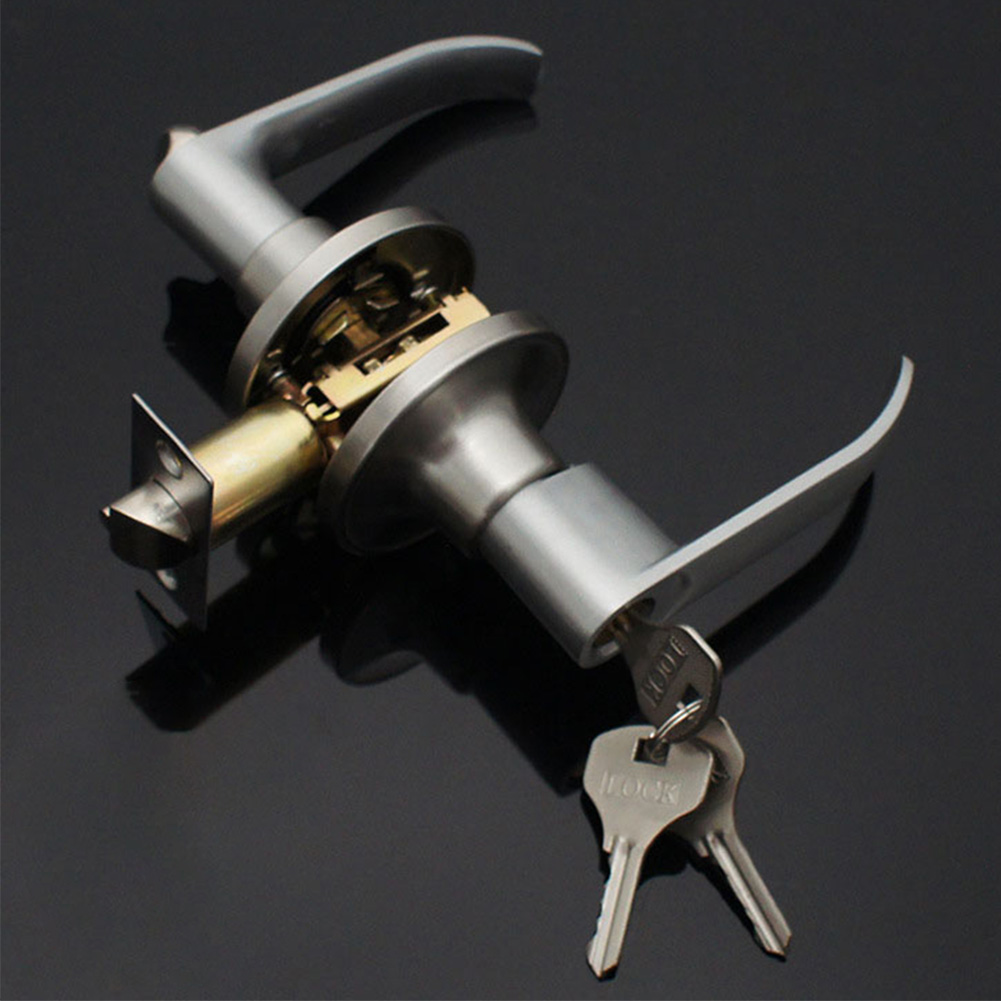 ドアレバーロック 3キー付き 玄関ドアハンドル ステンレス鋼 - Door Knob Replacement のレビューと価格