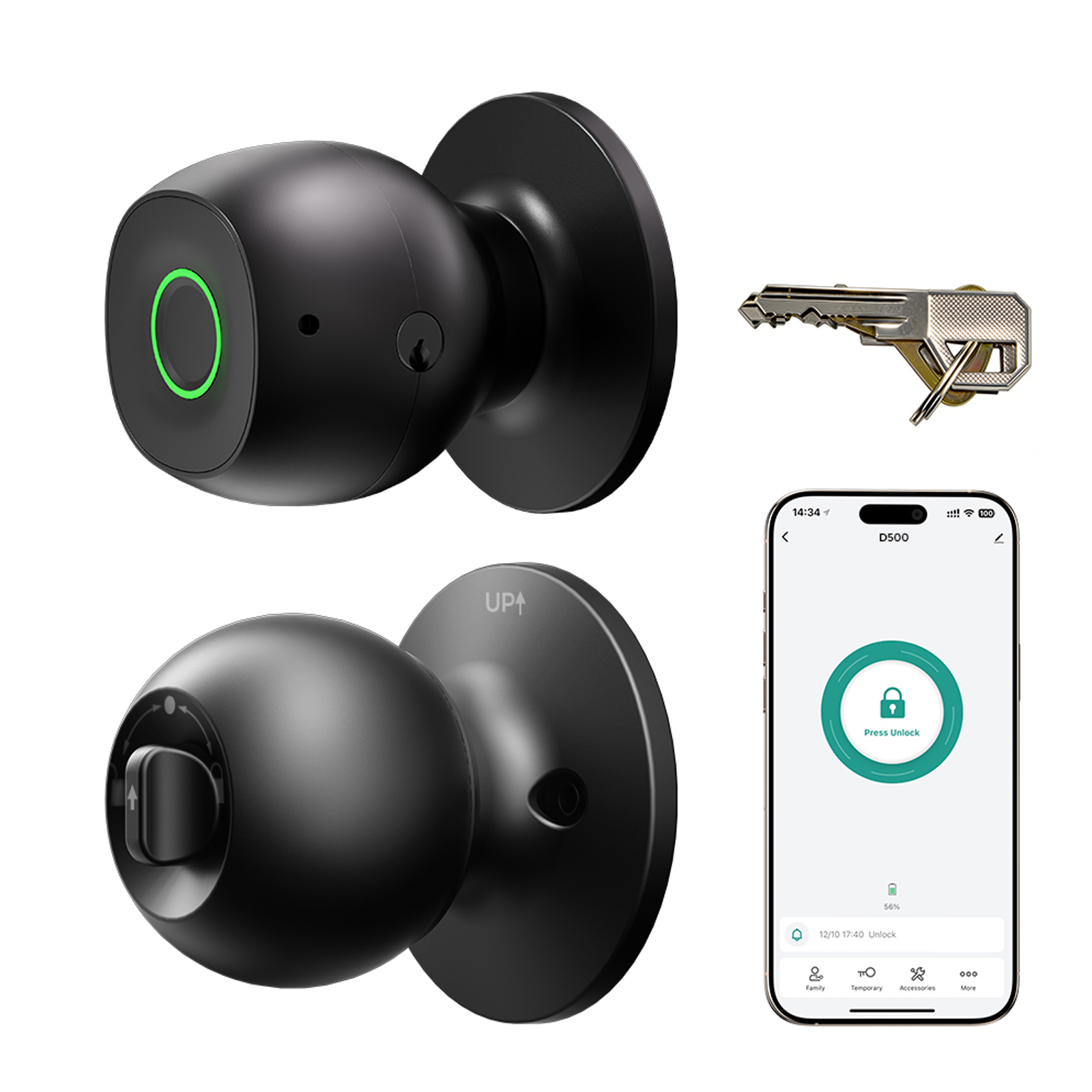 指紋認証ドアロック スマートキーレスエントリードアロック ア - Door Knob Replacement のレビューと価格
