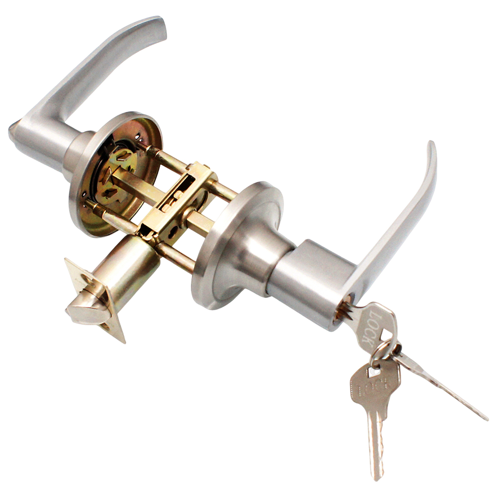 エントランスドアハンドル 3キー付き インテリアレバーロック - Door Knob Replacement のレビューと価格